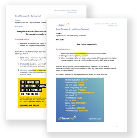 Free cybersecurity resouce - email campaign